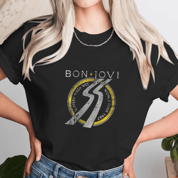 Bon Jovi Slippery When Wet World Tour Unisex T-Shirt Gifts for Her