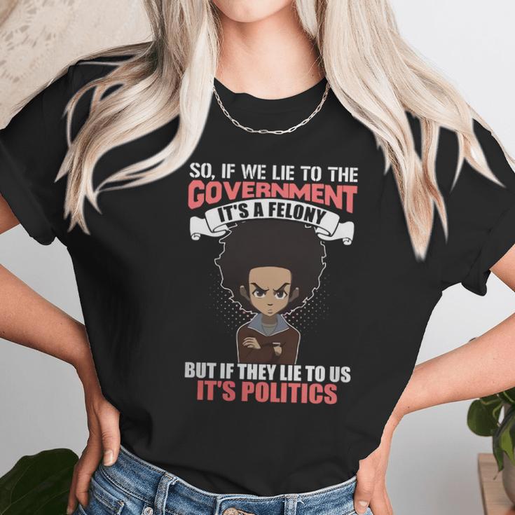 The Boondocks Shirts - Its Politics Unisex T-Shirt Gifts for Her