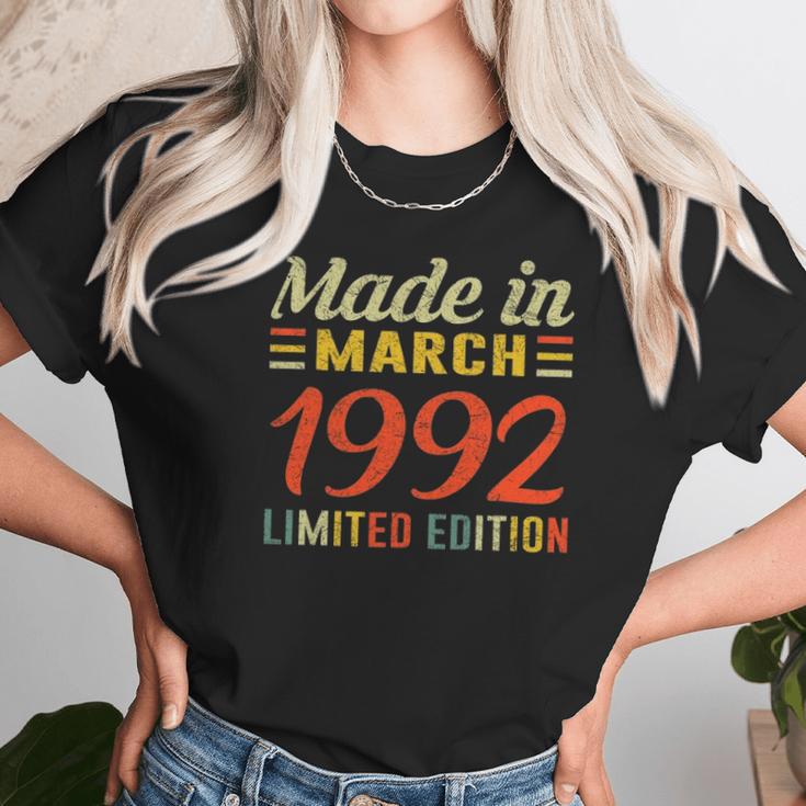 Born March 1992 Birthday Gift Made In 1992 30 Years Old Unisex T-Shirt Gifts for Her