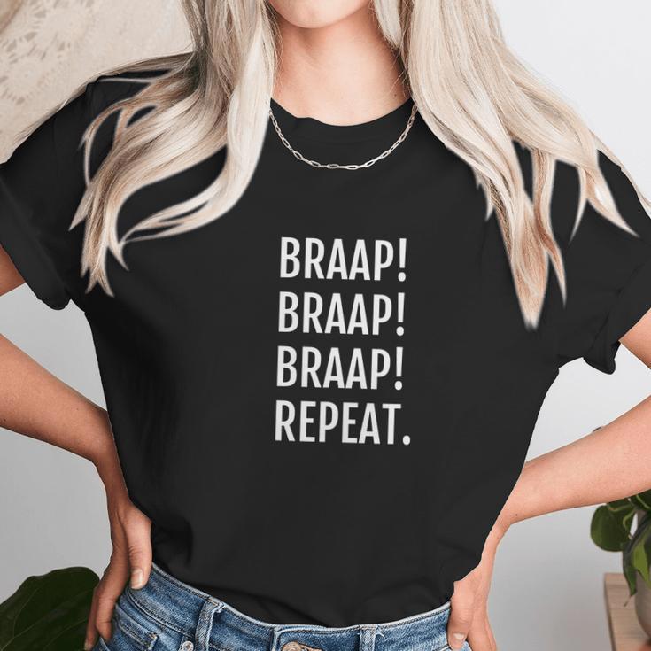 Braap Repeat Mx Motorcycle Motocross Dirt Bike Unisex T-Shirt Gifts for Her