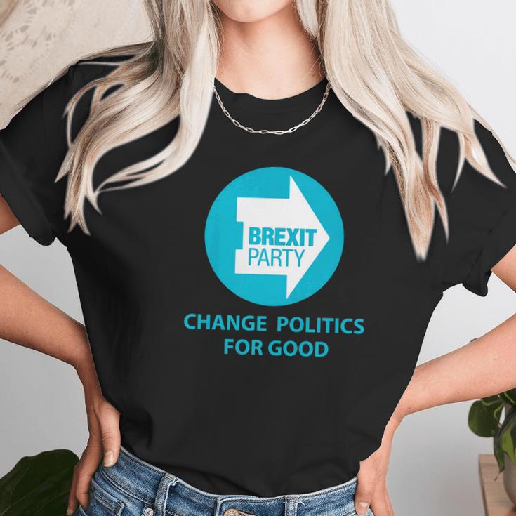 Brexit Party Britain Change Politics For Good Logo Unisex T-Shirt Gifts for Her