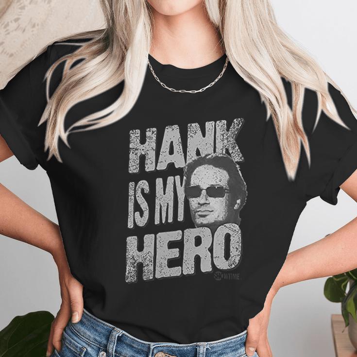 Californication Hank Is My Hero Hank Moody Face Unisex T-Shirt Gifts for Her