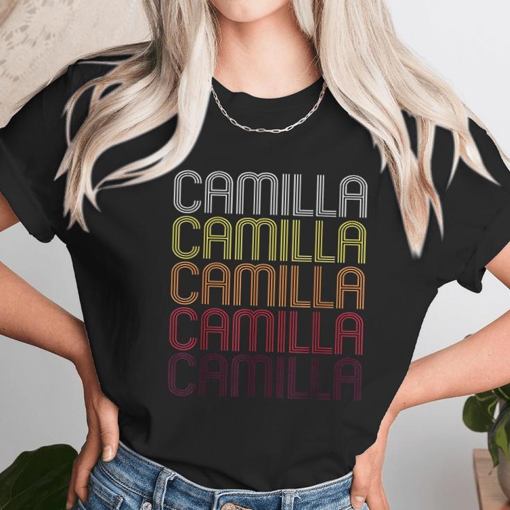 Camilla Retro Wordmark Pattern Vintage Style Unisex T-Shirt Gifts for Her