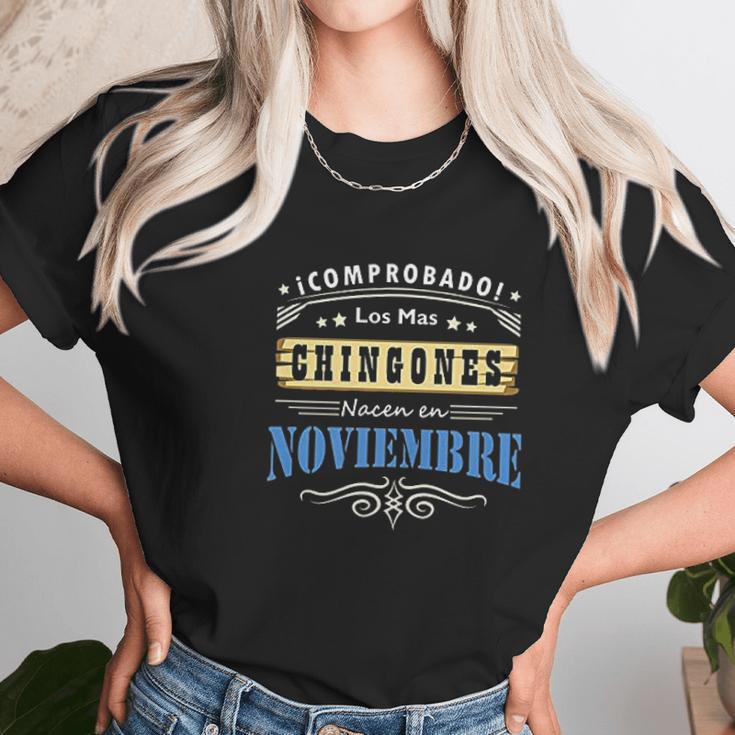 Camisa De Hombre Cumpleanos Los Chingones Nacen En Noviembre Unisex T-Shirt Gifts for Her