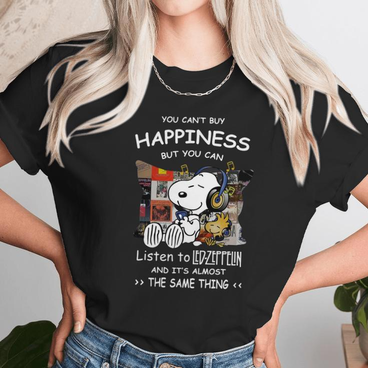 You Can’T Buy Happiness But You Can Listen To Led Zeppelin Snoopy Shirt Unisex T-Shirt Gifts for Her