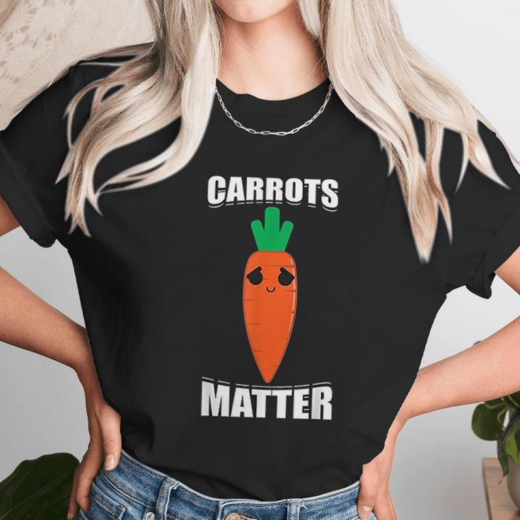 Carrots Matter Funny Cute Emoji Vegetable Vegan Food Gift Unisex T-Shirt Gifts for Her