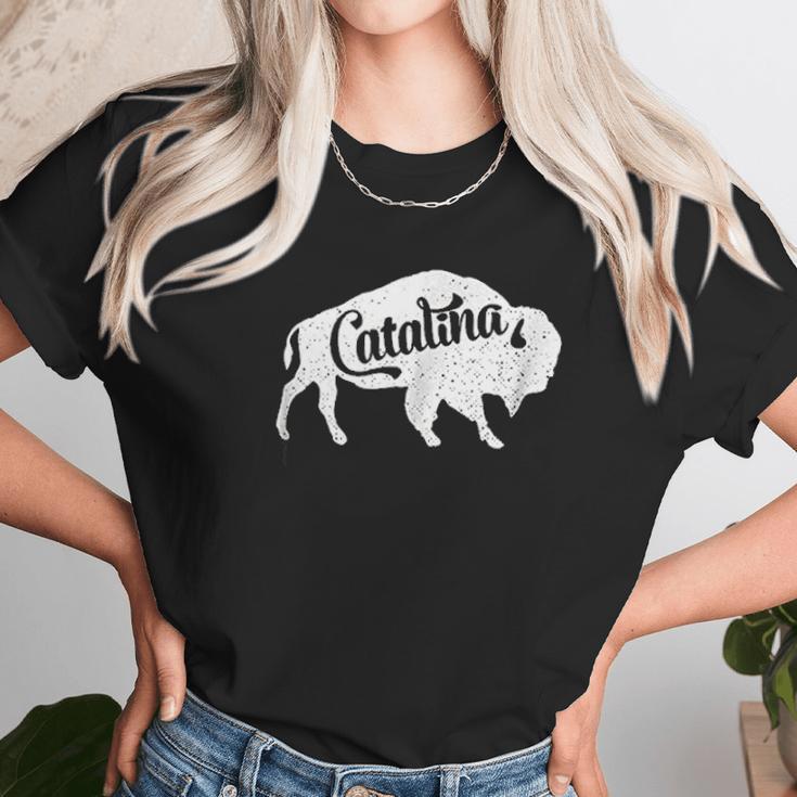 Catalina Island Bison Buffalo Unisex T-Shirt Gifts for Her