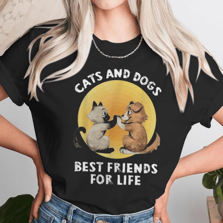 Cats And Dogs Best Friend For Life Unisex T-Shirt Gifts for Her