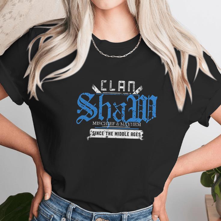 Clan Shaw Mischief And Mayhem Since The Middle Ages Unisex T-Shirt Gifts for Her