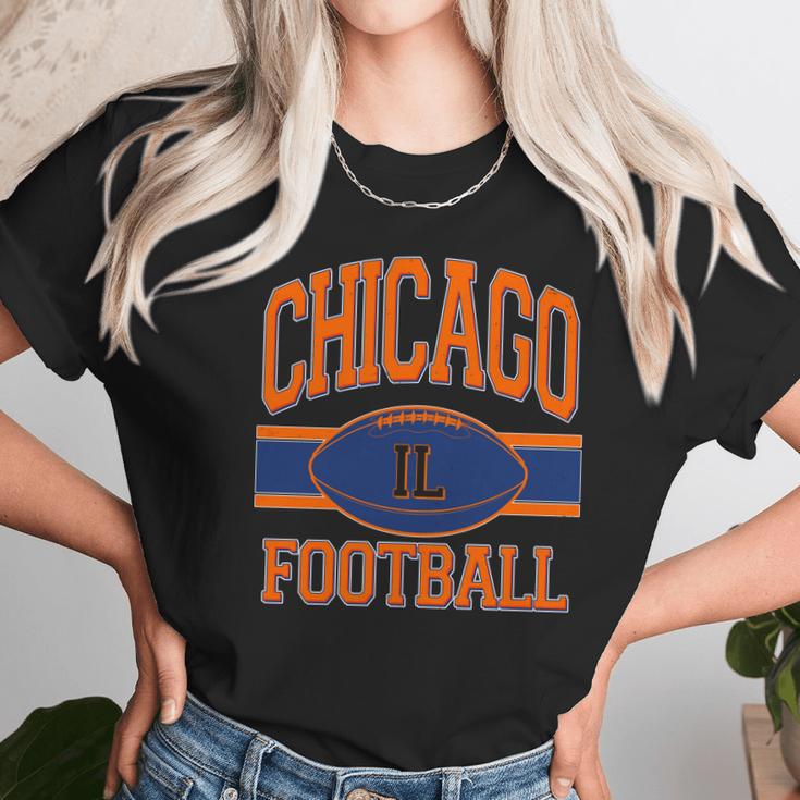 Classic Chicago Il Football Fan Logo Unisex T-Shirt Gifts for Her