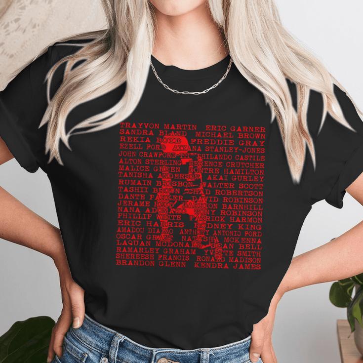 Colin Kaepernick And Names Of Police Brutality Victims Unisex T-Shirt Gifts for Her