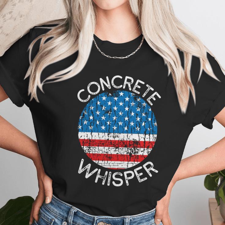 Concrete Whisper Construction Union Worker Labor Day Cool Gift Graphic Design Printed Casual Daily Basic Unisex T-Shirt Gifts for Her