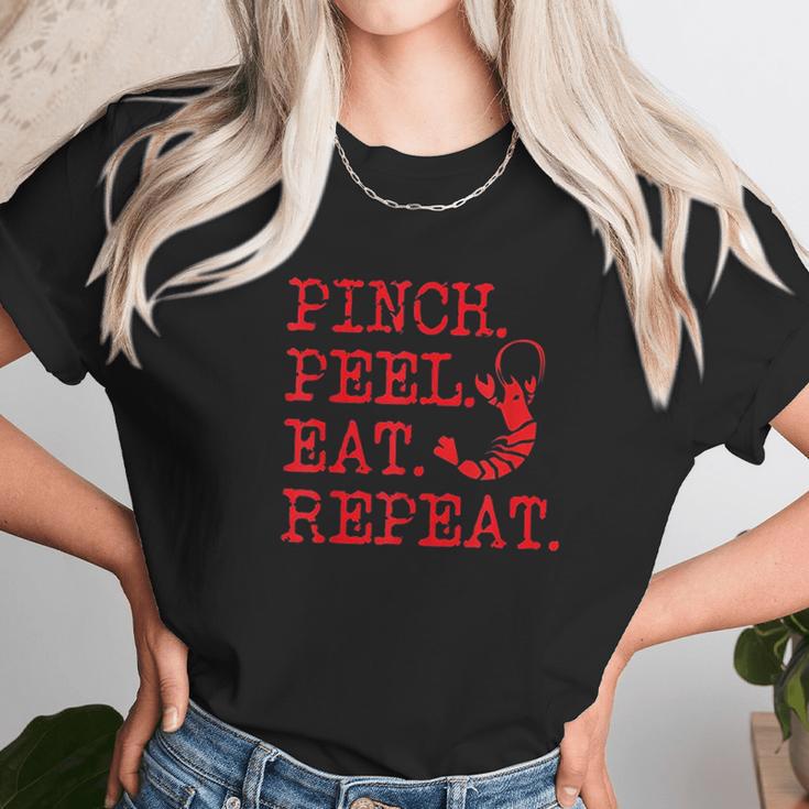 Crawfish Pinch Peel Eat Repeat Crawfish Boil Unisex T-Shirt Gifts for Her