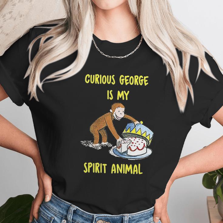 Curious George My Spirit Animal Eating Cake Unisex T-Shirt Gifts for Her