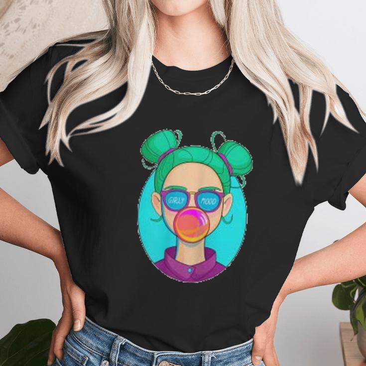 Cute Fun Girly Mood Popping Bubble Gum Unisex T-Shirt Gifts for Her