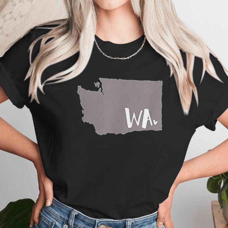 Cute Washington State Outline Gift From Wa Unisex T-Shirt Gifts for Her