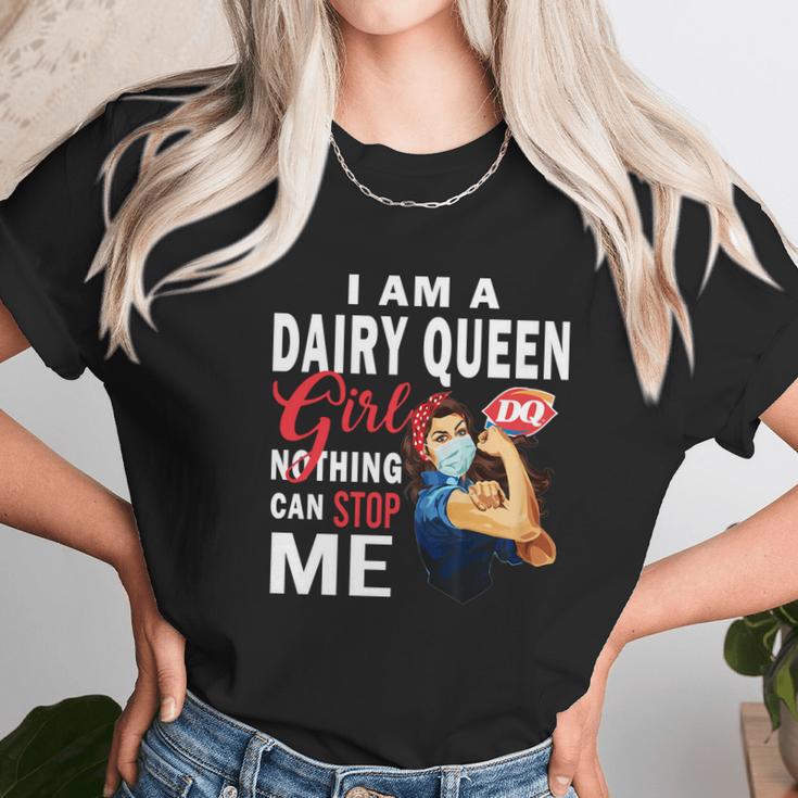 I Am A Dairy Queen Girl Nothing Can Stop Me Coronavirus Shirt Unisex T-Shirt Gifts for Her