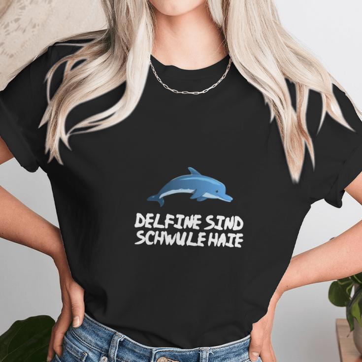 Delfine Sind Schwule Haie | Wie Gewitter Im Kopf Unisex T-Shirt Gifts for Her