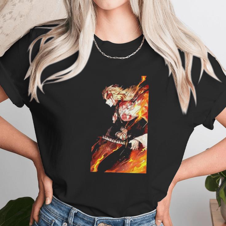 Demon Slayer Graphic Flame Unisex T-Shirt Gifts for Her