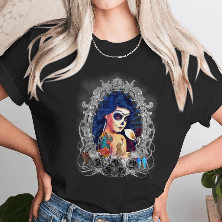 Dia De Los Muertos Sugar Skull Day Of The Dead Catrina Unisex T-Shirt Gifts for Her