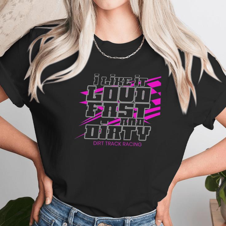 Dirt Track Racing Gear Sprint Car Modified Late Model Racing Unisex T-Shirt Gifts for Her