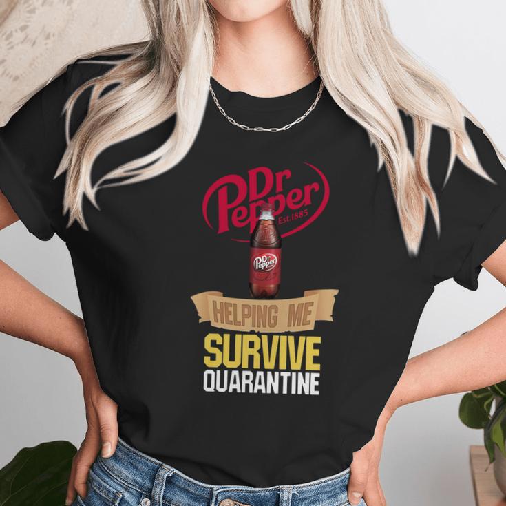 Dr Pepper Est 1885 Helping Me Survive Quarantine Unisex T-Shirt Gifts for Her