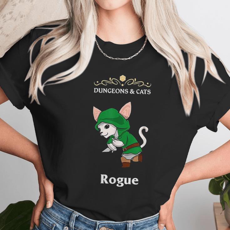 Dungeons And Cat Rogue Roleplaying Fantasy Gamers Unisex T-Shirt Gifts for Her