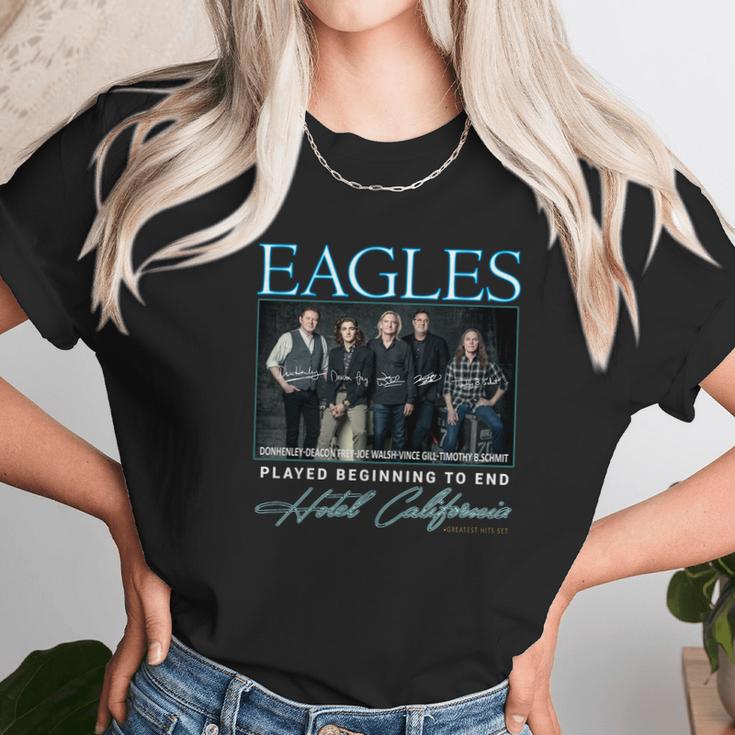 Eagle Signatures Played Beginning To End Hotel California Shirt Unisex T-Shirt Gifts for Her