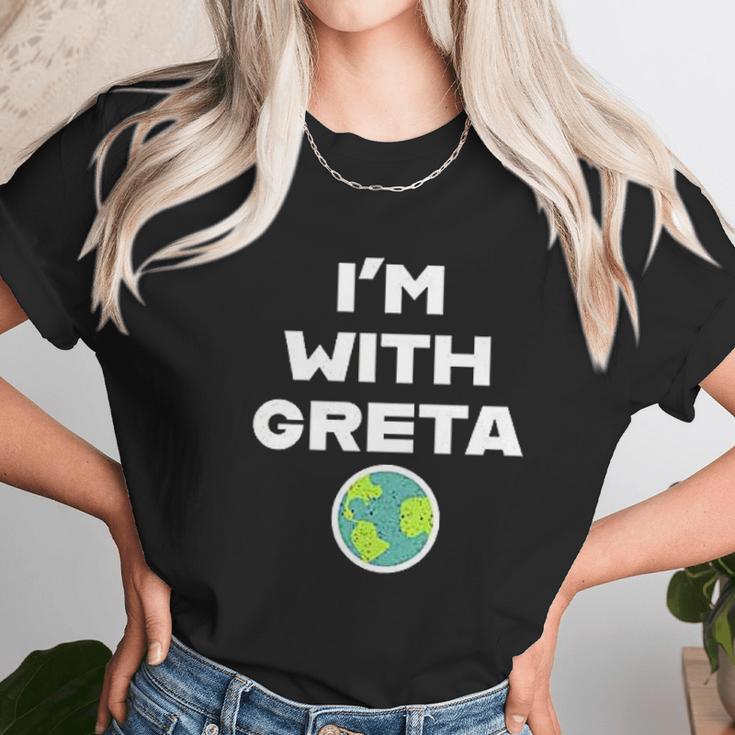 Earth Day Climate Change Im With Greta Science Unisex T-Shirt Gifts for Her