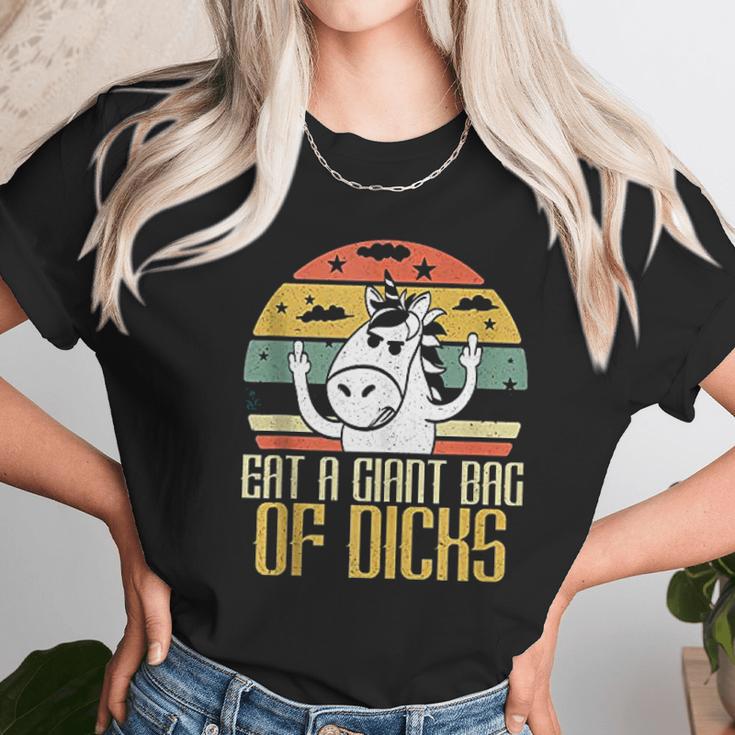 Eat A Giant Bag Of Dicks Funny Unicorn Unisex T-Shirt Gifts for Her