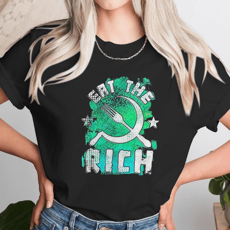 Eat The Rich Anti Capitalism Unisex T-Shirt Gifts for Her