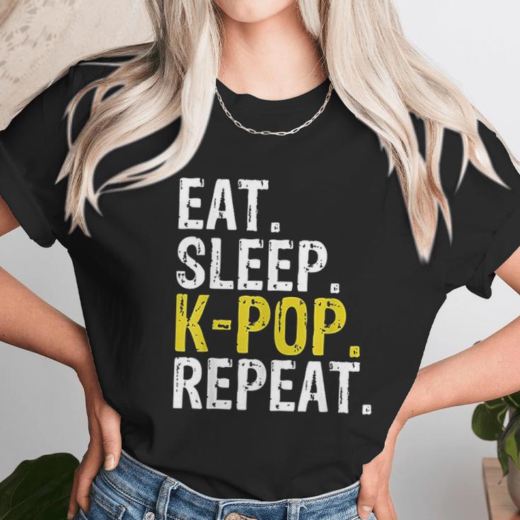 Eat Sleep K Pop Repeat Unisex T-Shirt Gifts for Her