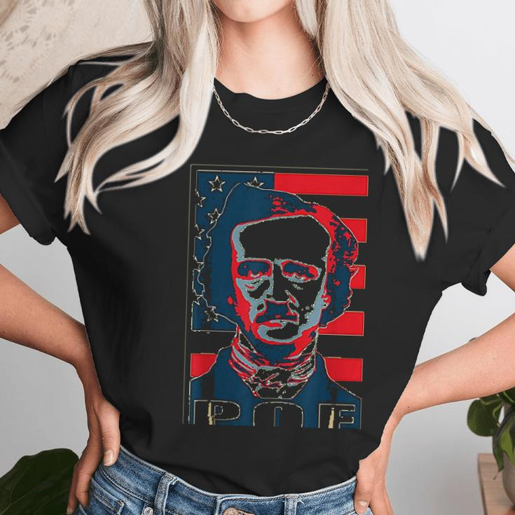 Edgar Allan Poe American Propaganda Pop Art Unisex T-Shirt Gifts for Her