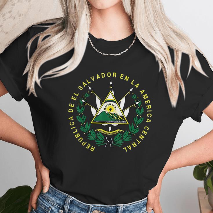 El Salvador Salvadoran Coat Of Arms Unisex T-Shirt Gifts for Her