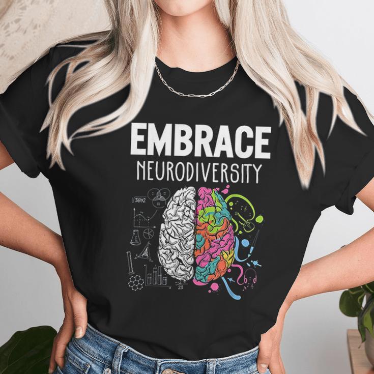 Embrace Neurodiversity Brain Unisex T-Shirt Gifts for Her