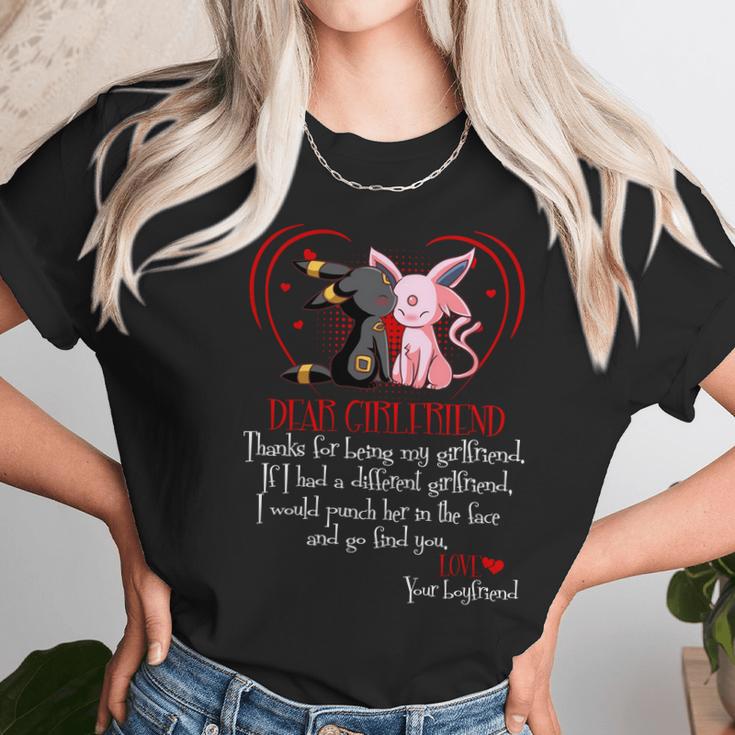 Espeon And Umbreon Boyfriend Dear Girlfriend Unisex T-Shirt Gifts for Her