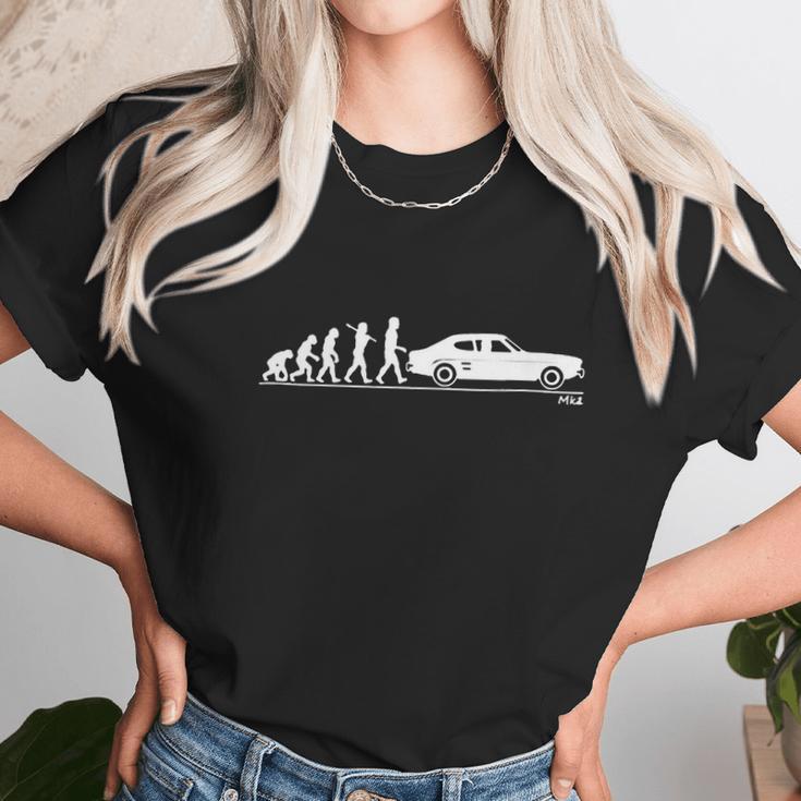 Evolution Of Man Ford Capri Mk1 T-Shirt Unisex T-Shirt Gifts for Her