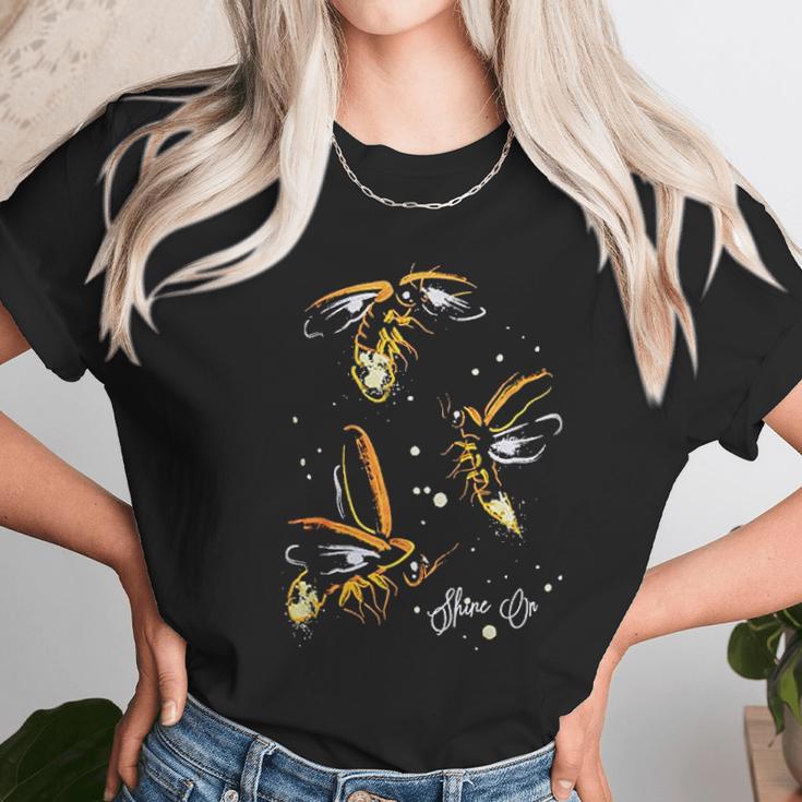 Fireflies Lightning Bug Firefly Nature Art Insect Unisex T-Shirt Gifts for Her