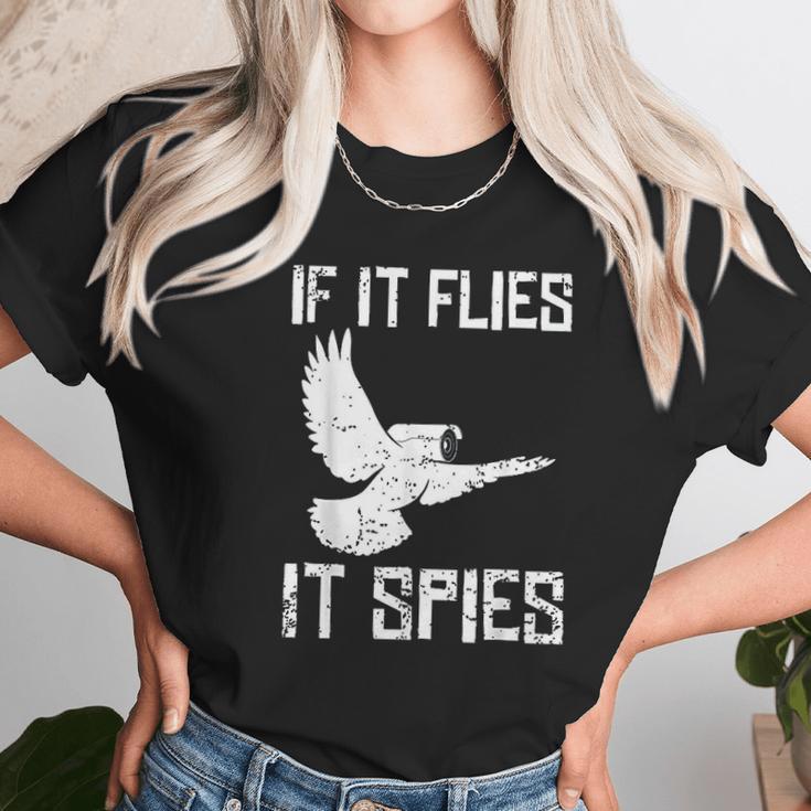 If It Flies It Spies Conspiracy Theory Birds Aren’T Real Unisex T-Shirt Gifts for Her