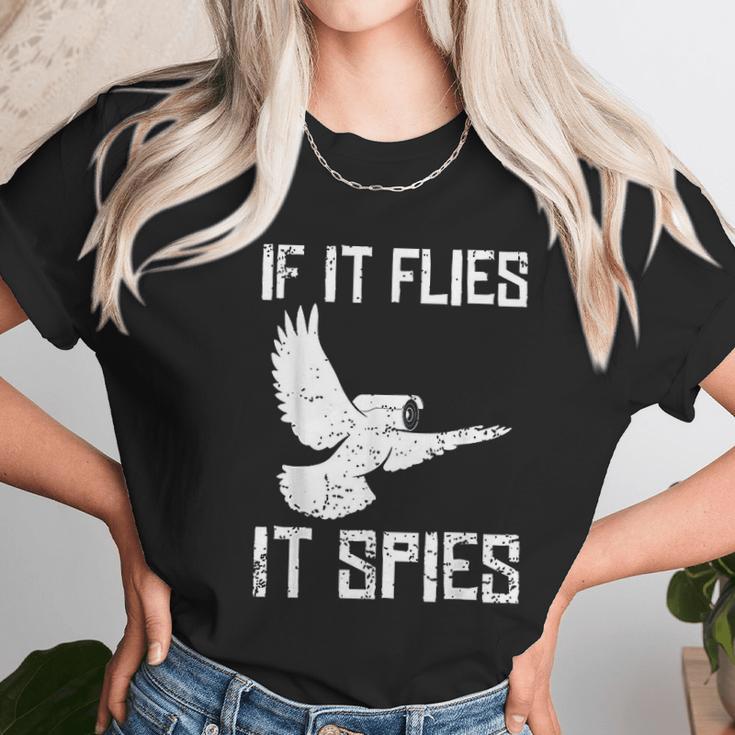 If It Flies It Spies Conspiracy Theory Birds Arent Real Unisex T-Shirt Gifts for Her