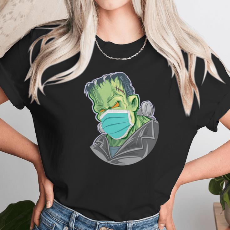 Frankenstein Pandemic Virus Mask Unisex T-Shirt Gifts for Her