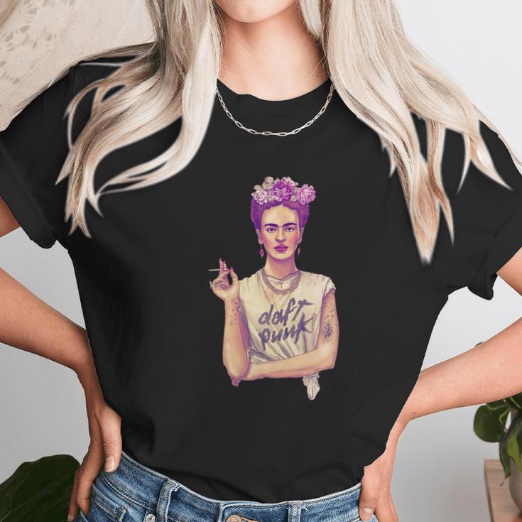 Frida Kahlo Daft Punk Unisex T-Shirt Gifts for Her