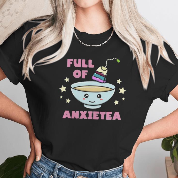 Full Of Anxietea Kawaii Pastel Goth Full Of Anxiety Tea Unisex T-Shirt Gifts for Her