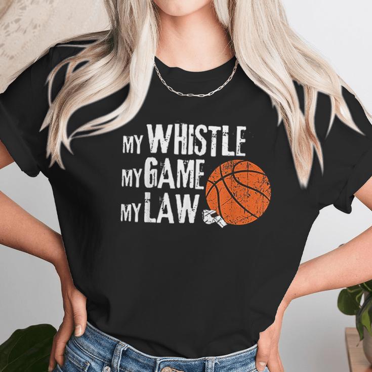 Funny Basketball Referee Quotes Gift I Hoops Ref Unisex T-Shirt Gifts for Her