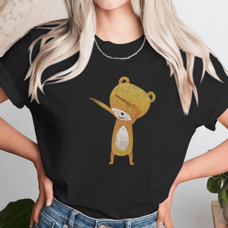 Funny Bear Dabbing Hip Hop Dance Unisex T-Shirt Gifts for Her