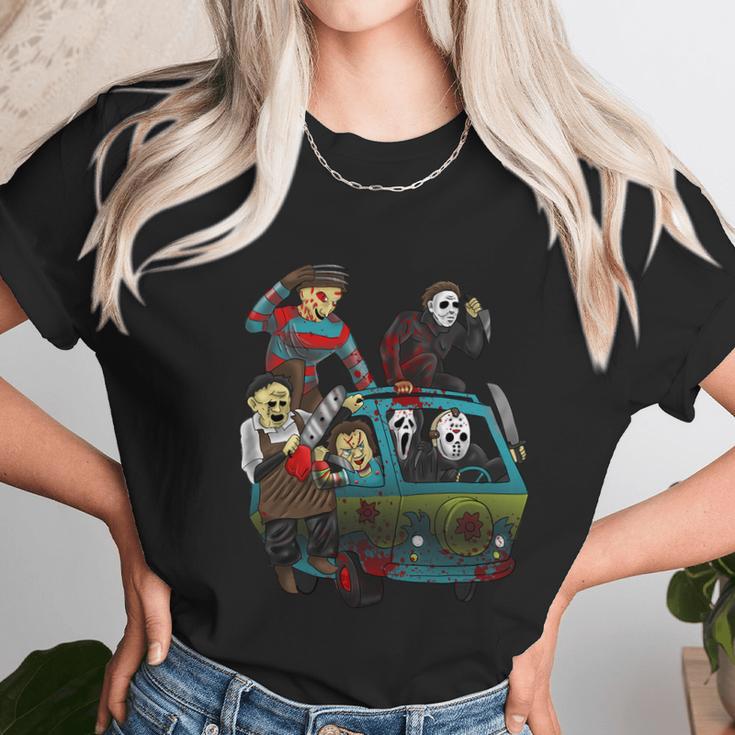 Funny Halloween Scary Holocaust Machine Van Movie Characters Unisex T-Shirt Gifts for Her