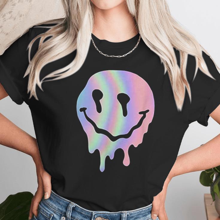 Funny Melted Acid Smiley Face Psychedelic Unisex T-Shirt Gifts for Her