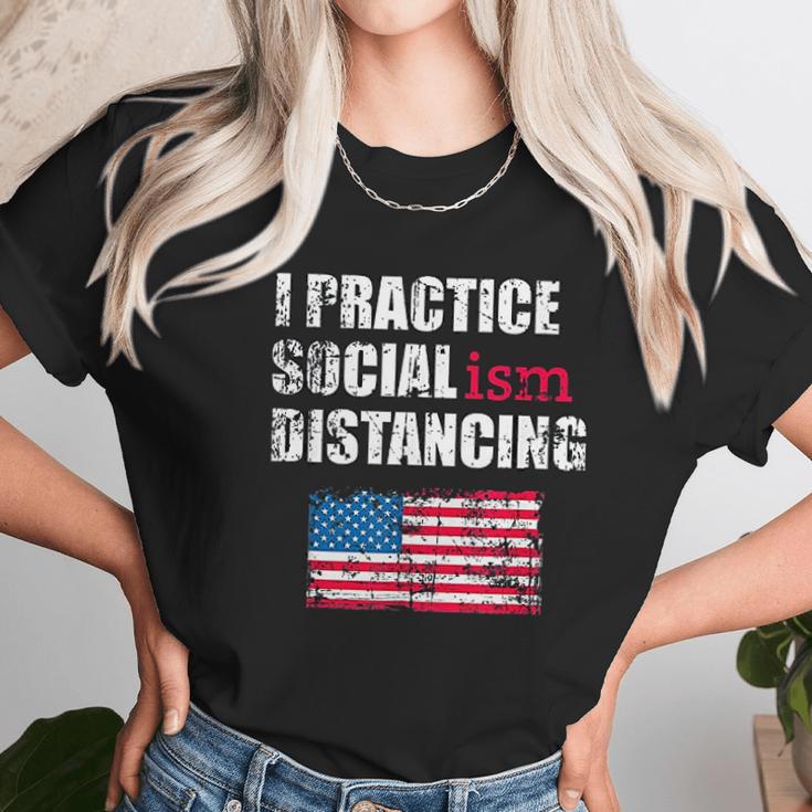 Funny Political Social Distancing Socialist Unisex T-Shirt Gifts for Her