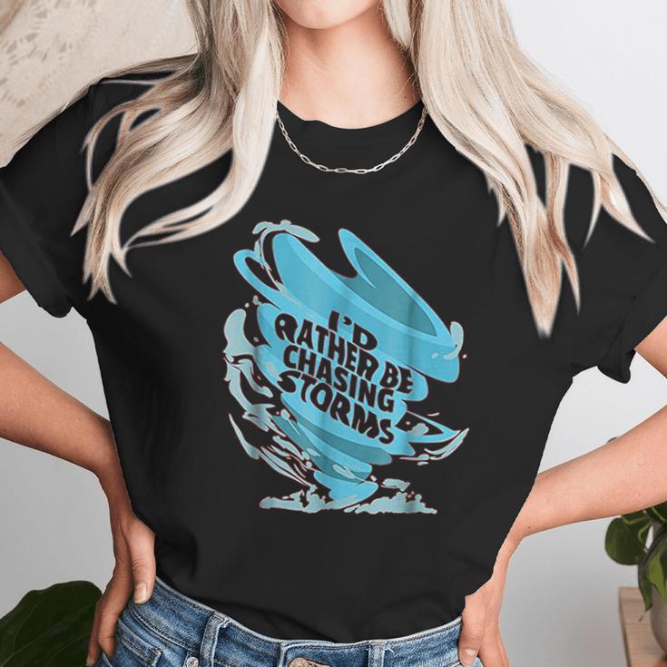 Funny Tornado Storm Chaser Meterology Unisex T-Shirt Gifts for Her