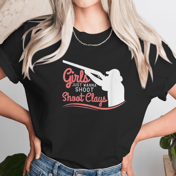 Funny Trap Skeet Just Wanna Clays Unisex T-Shirt Gifts for Her